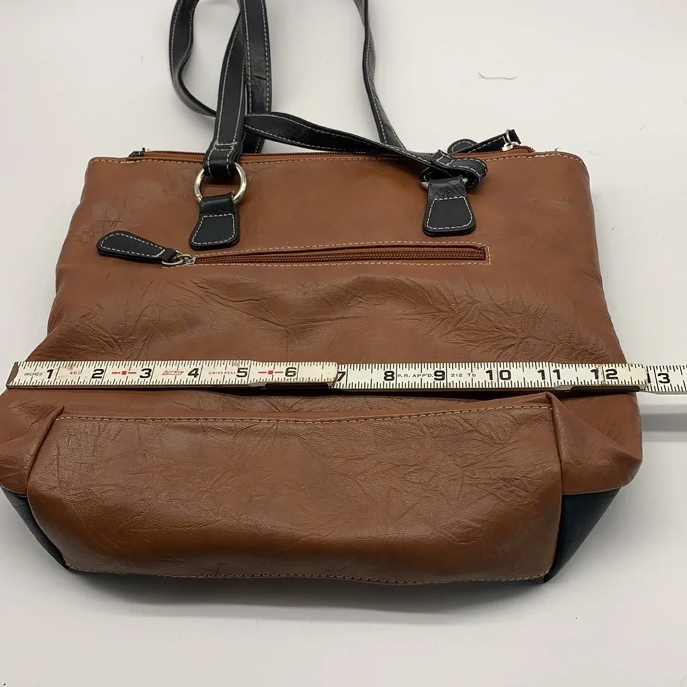 Stone & Co Brown and Black Leather Purse